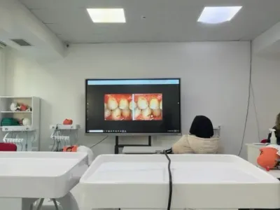 Dental classroom with interactive screens in Georgia