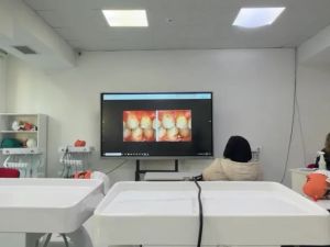 Dental classroom with interactive screens in Georgia